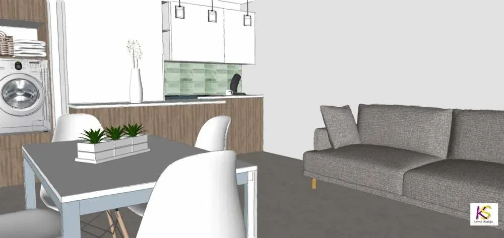Projet 3D pour la rénovation d'un studio 26 m2 pour une location (1)webp