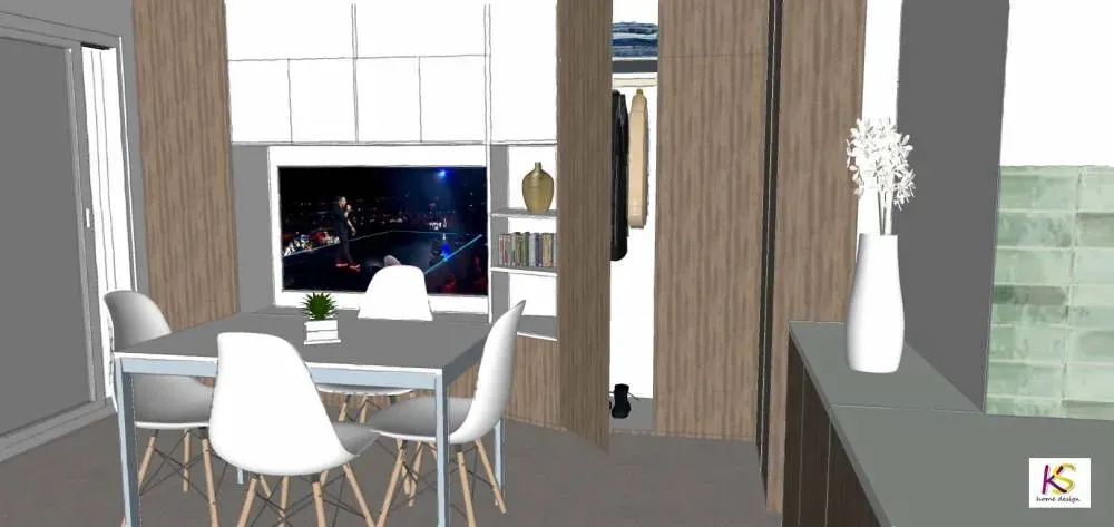 Projet 3D pour la rénovation d'un studio 26 m2 pour une location (9)webp