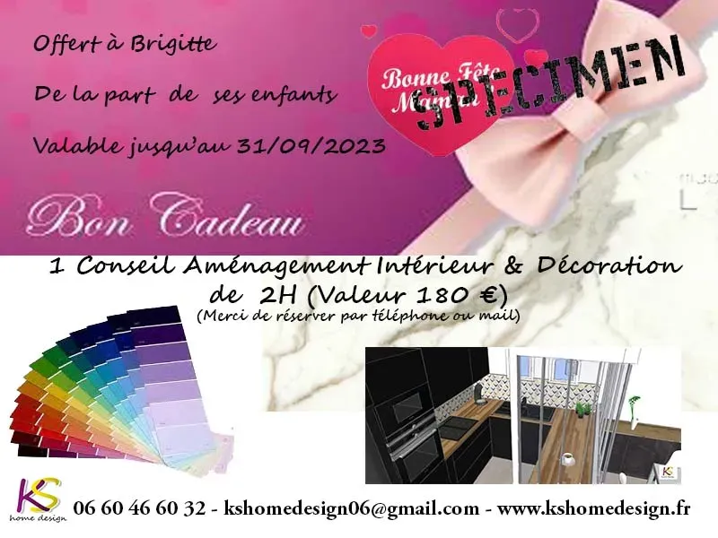 Bon cadeau conseil déco specimen fetes mère 2024 copiwebp